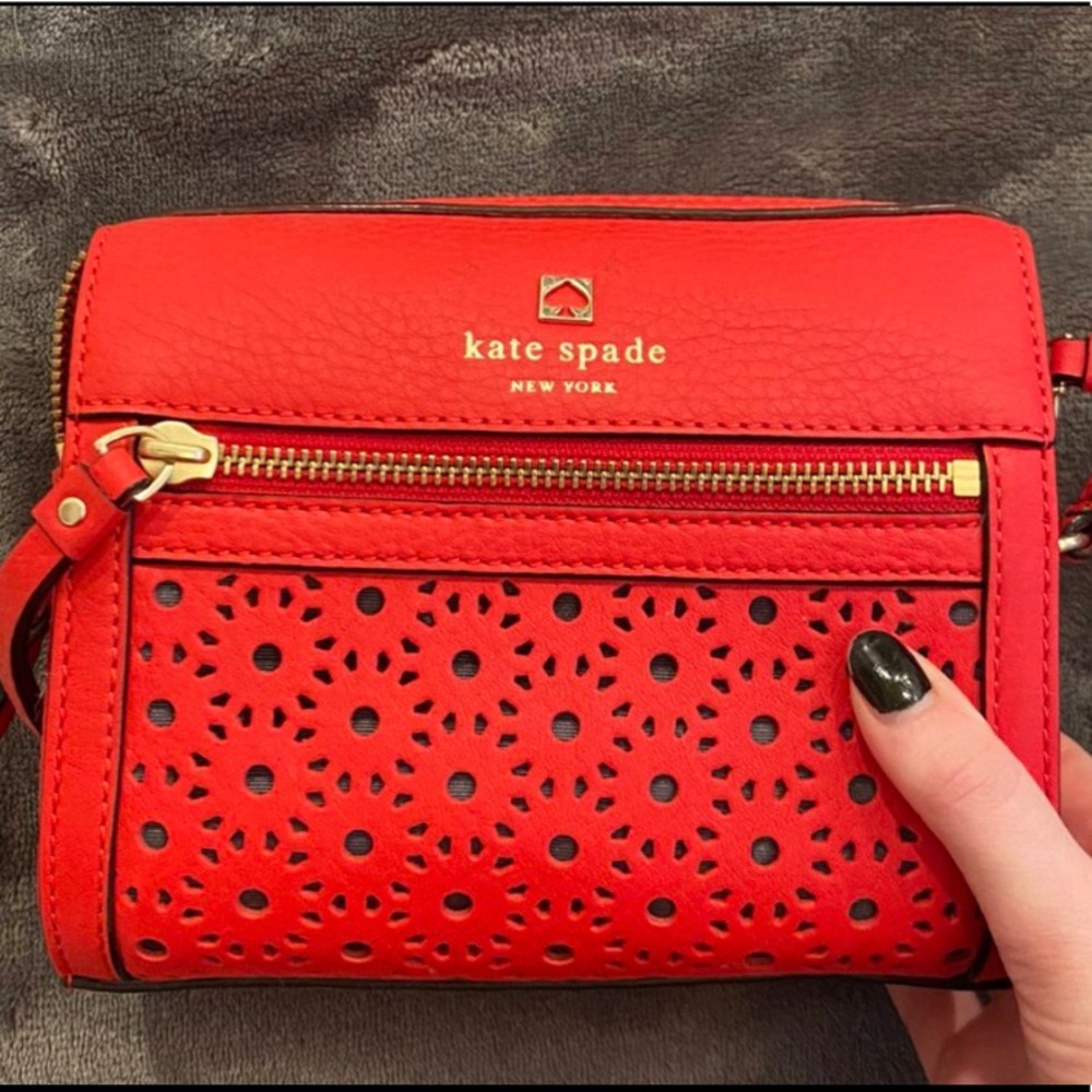 Authentic cherry red Kate spade purse